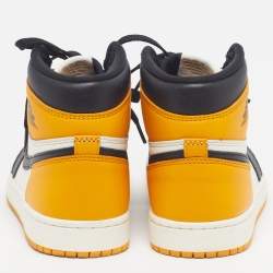 Pre Owned Air Jordans Jordan 1 Retro OG Taxi Size 38.5 Multicolor Leather High Top Sneakers
