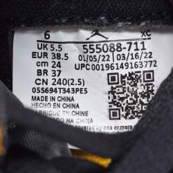 Pre Owned Air Jordans Jordan 1 Retro OG Taxi Size 38.5 Multicolor Leather High Top Sneakers