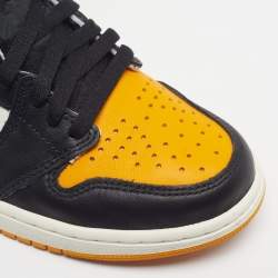 Pre Owned Air Jordans Jordan 1 Retro OG Taxi Size 38.5 Multicolor Leather High Top Sneakers