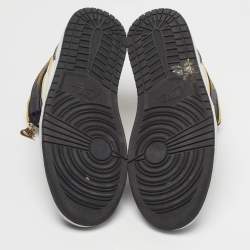 Pre Owned Air Jordans 1 Retro High Size 44.5 Tricolor Leather OG Pollen High Top Sneakers