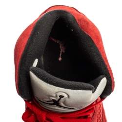 Air Jordan Red Suede Boys' 5 Retro Sneakers Size 42.5