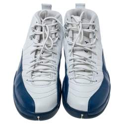 Pre Owned Air Jordan 12 Retro French Blue 2016 Leather Sneakers Size 45