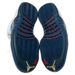 Pre Owned Air Jordan 12 Retro French Blue 2016 Leather Sneakers Size 45