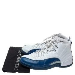 Pre Owned Air Jordan 12 Retro French Blue 2016 Leather Sneakers Size 45