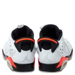 Air Jordans White Leather 6 Retro Infrared Size 44