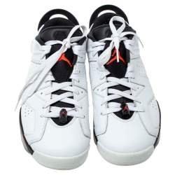 Air Jordans White Leather 6 Retro Infrared Size 44