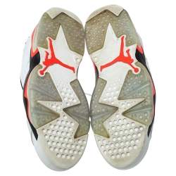 Air Jordans White Leather 6 Retro Infrared Size 44