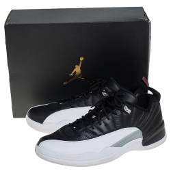 Air Jordan 12 Retro Low Black/White Playoffs Sneakers Size 47.5