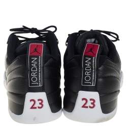 Air Jordan 12 Retro Low Black/White Playoffs Sneakers Size 47.5
