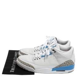 Air Jordan 3 Retro UNC Carolina Blue Sneakers Size 47.5