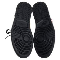 Pre Owned Air Jordan Multicolor Leather Air Jordan 1 Mid High Toe Sneakers Size 44.5