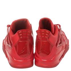 Pre Owned Air Jordan 4 Red Patent Leather 11Lab4 Sneaker Size 46