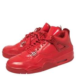 Pre Owned Air Jordan 4 Red Patent Leather 11Lab4 Sneaker Size 46
