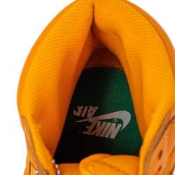 Pre Owned Air Jordan x Nike Orange Leather Air Jordan 1 Retro High Gatorade Sneakers Sjze 46