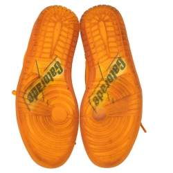 Pre Owned Air Jordan x Nike Orange Leather Air Jordan 1 Retro High Gatorade Sneakers Sjze 46