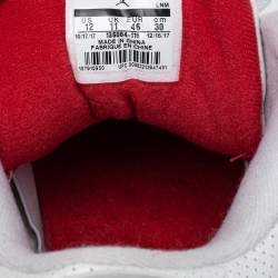 Jordan White Leather Air Jordan 3 Retro Hall of Fame Sneakers Size 46