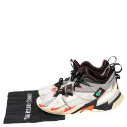 Jordan White Leather and Mesh Why Not? Zer0.3 "Unite" Low Top Sneakers Size 42.5