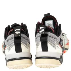 Jordan White Leather and Mesh Why Not? Zer0.3 "Unite" Low Top Sneakers Size 42.5