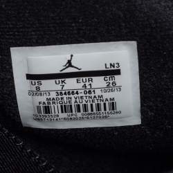 Pre Owned Air Jordan Black Nubuck Leather 6 Retro  Infrared  High Top Sneakers Size 41