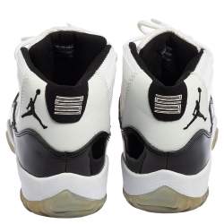 Air Jordan Black/White Fabric and Patent Leather Jordan 11 Retro Concord Sneakers Size 41