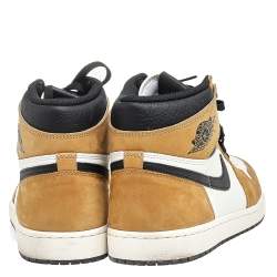 Pre Owned Air Jordan Tricolor Leather Air Jordan 1 Retro High OG 'Rookie of the Year' Sneakers Size 47