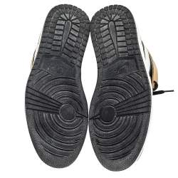 Pre Owned Air Jordan Tricolor Leather Air Jordan 1 Retro High OG 'Rookie of the Year' Sneakers Size 47