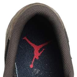 Travis Scott x Air Jordan Brown/Black Nubuck Leather Air Jordan 1 Low Dark Mocha Sneaker Size 47