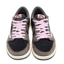 Travis Scott x Air Jordan Brown/Black Nubuck Leather Air Jordan 1 Low Dark Mocha Sneaker Size 47