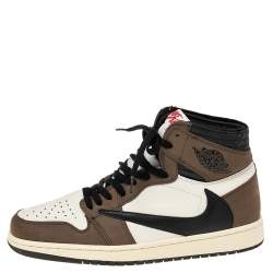 Air Jordan Multicolor Leather 1 Retro COJP High Top Sneakers Size 43