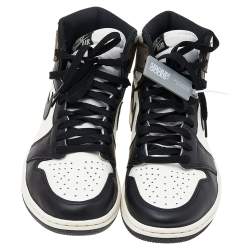 Air Jordan x Nike Tricolor Leather Air Jordan 1 Retro High OG Dark Mocha High Top Sneakers Size 44