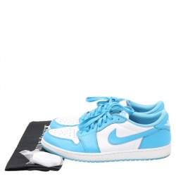 Air Jordans University Blue-White Leather Dunk Low Top Sneakers Size  47