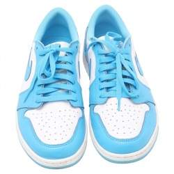 Air Jordans University Blue-White Leather Dunk Low Top Sneakers Size  47