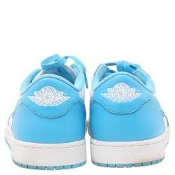 Air Jordans University Blue-White Leather Dunk Low Top Sneakers Size  47