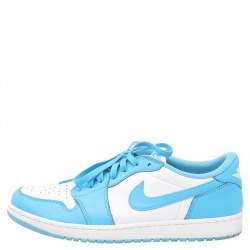 Air Jordans University Blue-White Leather Dunk Low Top Sneakers Size  47
