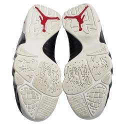 Pre Owned Air Jordan Black/Gym Red Leather Jordan 9 Retro Low Sneakers Size 42.5