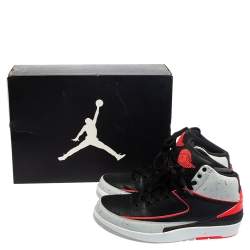 Pre Owned Air Jordan 2 Multicolor Leather Lace Up Retro Sneakers Size 42