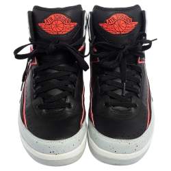 Pre Owned Air Jordan 2 Multicolor Leather Lace Up Retro Sneakers Size 42