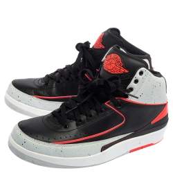 Pre Owned Air Jordan 2 Multicolor Leather Lace Up Retro Sneakers Size 42