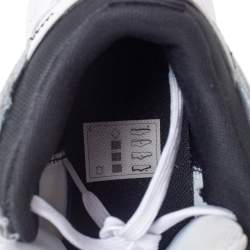 Nike Air Jordan White/Black Leather And Mesh High Top Sneakers Size 43