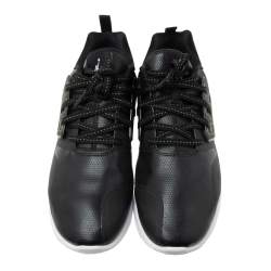 Pre Owned Air Jordan Black Perforated Leather Grind Sneakers Size 47.5