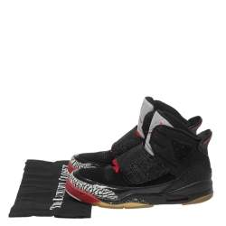 Air Jordan Black Suede And Leather Son of Mars Cement High Top Sneakers Size 39