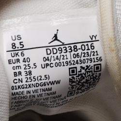 Pre Owned Nike Jordan 1 Mid Black/White Canvas High Top Sneakers Size 40