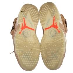 Jordan 6 Travis Scott British Beige Suede Khaki Sneakers Size  47