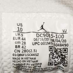 Pre Owned Air Jordan 1 Mid Grey/White Leather Camo High Top Sneakers Size 44