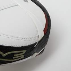 Pre Owned Air Jordan White/Black Leather and Suede Jordan 14 Retro Sneakers Size 42.5