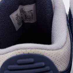 Pre Owned Air Jordan Navy Blue/Grey Leather 3 Retro Sneakers Size 42.5