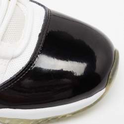Air Jordan White/Black Patent And Canvas Jordan-11-Retro High Top Sneakers Size  41