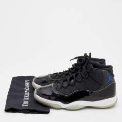Air Jordan Black Fabric And Patent Leather Jordan 11 Retro Concord Sneakers Size 44