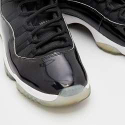 Air Jordan Black Fabric And Patent Leather Jordan 11 Retro Concord Sneakers Size 44