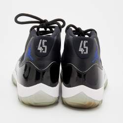 Air Jordan Black Fabric And Patent Leather Jordan 11 Retro Concord Sneakers Size 44
